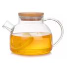 Bule Mattiné Com Tampa Bambu 900ml em Vidro Full Fit Bule Mattiné Com Tampa Bambu 900ml em Vidro Full Fit