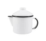 Bule Para Chá Esmaltado - Nº 10 - Branco - 600 Ml (ewel)