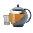 Bule Primula Half Moon 1,2 L com infusor removível de vidro azul Bule Primula Half Moon 1,2 L com infusor removível de vidro azul