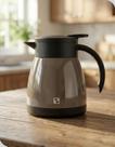 Bule Térmico Soprano Elegance 500ml Inox com Gatilho Conserva Quente e Frio Cor Fendi