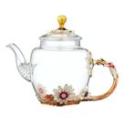Bule XUDREZ Teabloom Glass Blooming Tea 300 ml de rosa azul