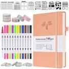 Bullet Dotted Journal OFFIGIFT 140 g/m² de capa dura A5 com canetas