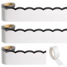 Bulletin Board Borders AWIZOM 99ft em preto e branco Bulletin Board Borders AWIZOM 99ft em preto e branco