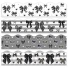 Bulletin Board Borders Beyumi Black Bows em aquarela 80 unidades