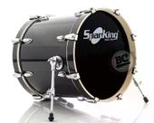 Bumbo 18 Spanking by Zellmer Black Sparkle 18x16 com pés telescópio, aros de madeira e pele dupla