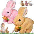 Bunby - My Realistic Bunny Toy, Bunbi Realistic Bunny, Bunby Interactive Bunny Toys, Vitality Bliss Bunny, Bundy Realistic Bunny Toy, Easter Plush Interactive Realistic Bunny Robot (marrom+rosa)