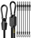 Bungee Cord, 8 peças de ganchos pretos ajustáveis LuckyStraps de 48"