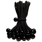 Bungee Cord Yelier Ball 12" preta resistente a UV, 50 peças