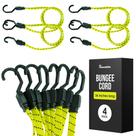 Bungee Cords Houseables, 91 cm, tiras elásticas planas, pacote com 4