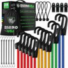 Bungee Cords Rhino USA Heavy Duty Outdoor, sortimento de 28 unidades