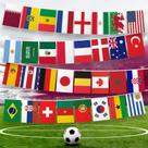 Bunting Banner G128 Copa do Mundo de 2022 40 pés com 32 bandeiras de 20x30cm Bunting Banner G128 Copa do Mundo de 2022 40 pés com 32 bandeiras de 20x30cm