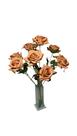 Buquê 9 rosas outonais artificiais envelhecidas arranjos