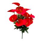 Buquê de Antúrio Com 18 Flores Artificial Permanente Muito Realista