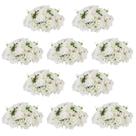 Buquê de arranjo de bolas de flores NUPTIO 10 unidades de 40 cm branco