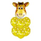 Buque de Balões Animal Print 24"- Girafa - 01 Balão Metalizado + 6 Balões Látex - Partiufesta - Rizzo