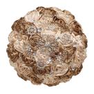 Buquê de casamento de noiva, elegantes rosas de cetim e strass