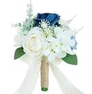 Buquê de casamento Udoula Artificial Dusty Blue Roses Flowers Buquê de casamento Udoula Artificial Dusty Blue Roses Flowers