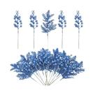 Buquê De Flores Artificiais De Espuma Com Glitter (5 Peças) - Enfeites Para Árvore De Natal E