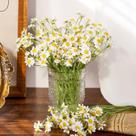 Buquê de flores artificiais de margarida Serwalin, 12 unidades para casamento Buquê de flores artificiais de margarida Serwalin, 12 unidades para casamento
