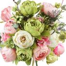 Buquê de flores artificiais FiveSeasonStuff Peonies x2 Spring Waltz