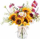 Buquê de flores artificiais LUEUR Sunflower Silk Daisy Bouquet Buquê de flores artificiais LUEUR Sunflower Silk Daisy Bouquet