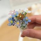 Buquê de flores artificiais tiecawk Glass Daisy com vaso x12