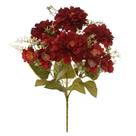 BUQUE DE FLORES CRISANTEMO X7 VERMELHO 42cm