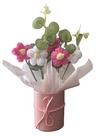 BUQUE DE FLORES CROCHE COM LED Cor:Pink