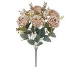 BUQUE DE FLORES ROSA CABBAGE X9 CHA OUTONO 47cm