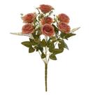 BUQUE DE FLORES ROSA X7 PESSEGO 39cm
