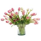 Buquê de látex de tulipas artificiais DUYONE Real Touch 40 unidades Buquê de látex de tulipas artificiais DUYONE Real Touch 40 unidades