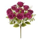 Buque de rosas microp 15 botoes fucsia outono 43cm florarte