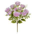 Buque de rosas microp 15 botoes rosa outono 43cm florarte