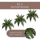 Buque de Samambaia Planta Artificial Linha Premium Volumoso Com Toque e Aparência Real DE294912