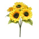 Buquê Girassol 45cm 5 Flores Artificial Premium - MC Flores Buquê Girassol 45cm 5 Flores Artificial Premium - MC Flores