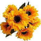 Buque Girassol 7 Flores 36cm Artificial Realista Detalhada