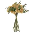 Buquê Hortênsia Ramalhete com Fita Amarelo Outono 26cm Buquê Hortênsia Ramalhete com Fita Amarelo Outono 26cm