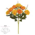 BUQUE ROSA X10 (AMARELO OUTONO LARANJA) 28cm