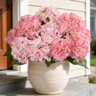 Buquês de hortênsia de flores artificiais INXUGAO, 3 unidades, rosa
