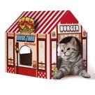 Burger Shop SEKAM Kitty de papelão Cat House com arranhador