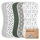 Burp Cloths KeaBabies, pacote com 5, algodão orgânico, 53 x 27 cm