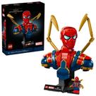 Busto do homem-aranha de ferro lego marvel com minifigura 379 peças 76326
