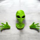 Busto Et Extraterrestre Verde De Parede