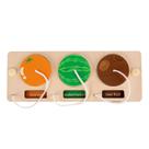Busy Board DIY Fruit Matching Early Learning Toy Wood