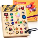 Busy Board RichBoy para crianças de 1 a 3 anos com brinquedos sensoriais de luz LED