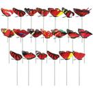 Butterfly Stakes MECCANIXITY 30 unidades de PVC vermelho brilhante de 7 cm