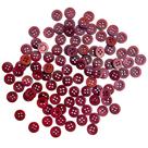 Button Metalandbrassco Wine Sewing 16L (10 mm) Vermelho Marrom 100 unidades