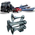 Buzina Maritima 5 Cornetas Cromada Caminhão Trem Bivolt Buzina Maritima 5 Cornetas Cromada Caminhão Trem Bivolt