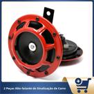Buzina Universal Super Alta Vermelha E Preta Para Carro E Moto, 2 Peças, Alarme Sonoro Elétrico a Ar