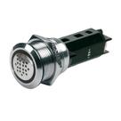 Buzzer BEP 12V com luz de advertência LED vermelha em aço inoxidável